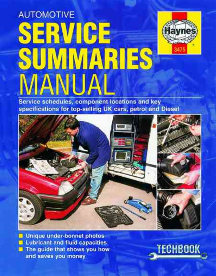 Haynes Workshop Manual Service Specifications, Schedules, Capacities