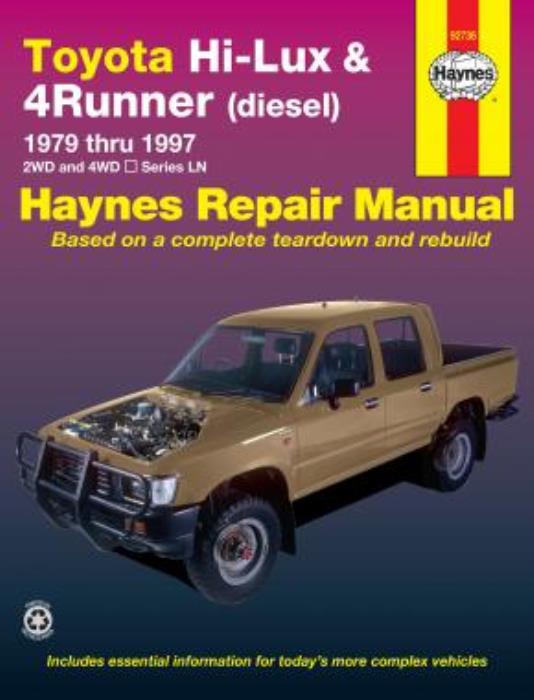 Haynes Workshop Manual Toyota Hi Lux 4runner Diesel 1979